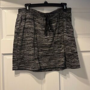 Gray and Black Knit Skirt